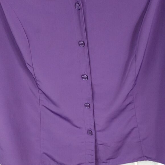 Notations Woman Blouse – Purple – Button Down – Plus 1X - Picture 4 of 8